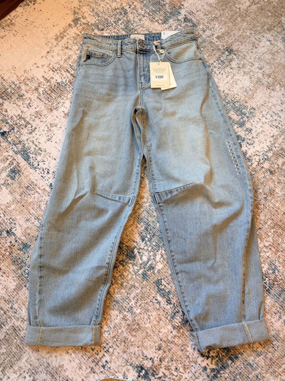 Light Wash Relaxed Barrel Denim Jeans